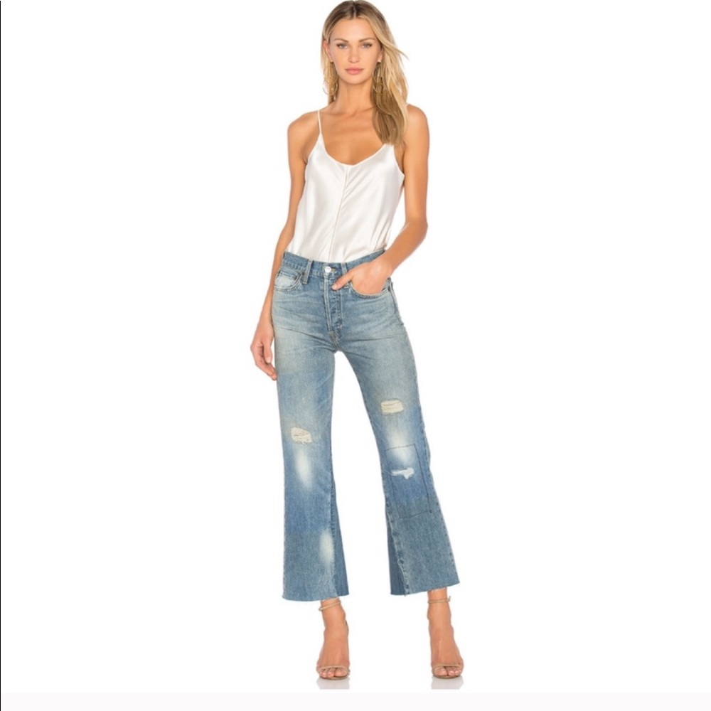 Re/Done Denim- High Rise Button Fly Jeans